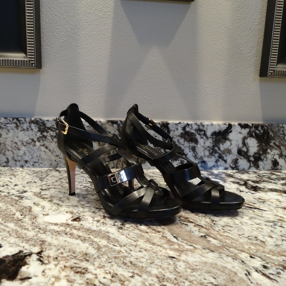 Ladies Cole Haan Leather High Heeled Sandals